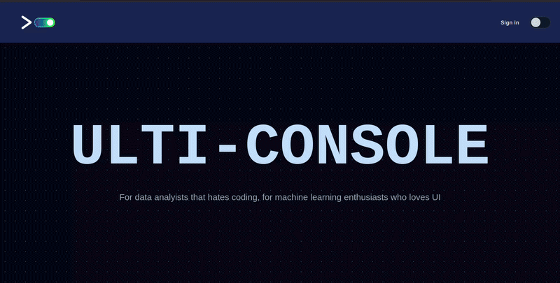 Console project animation