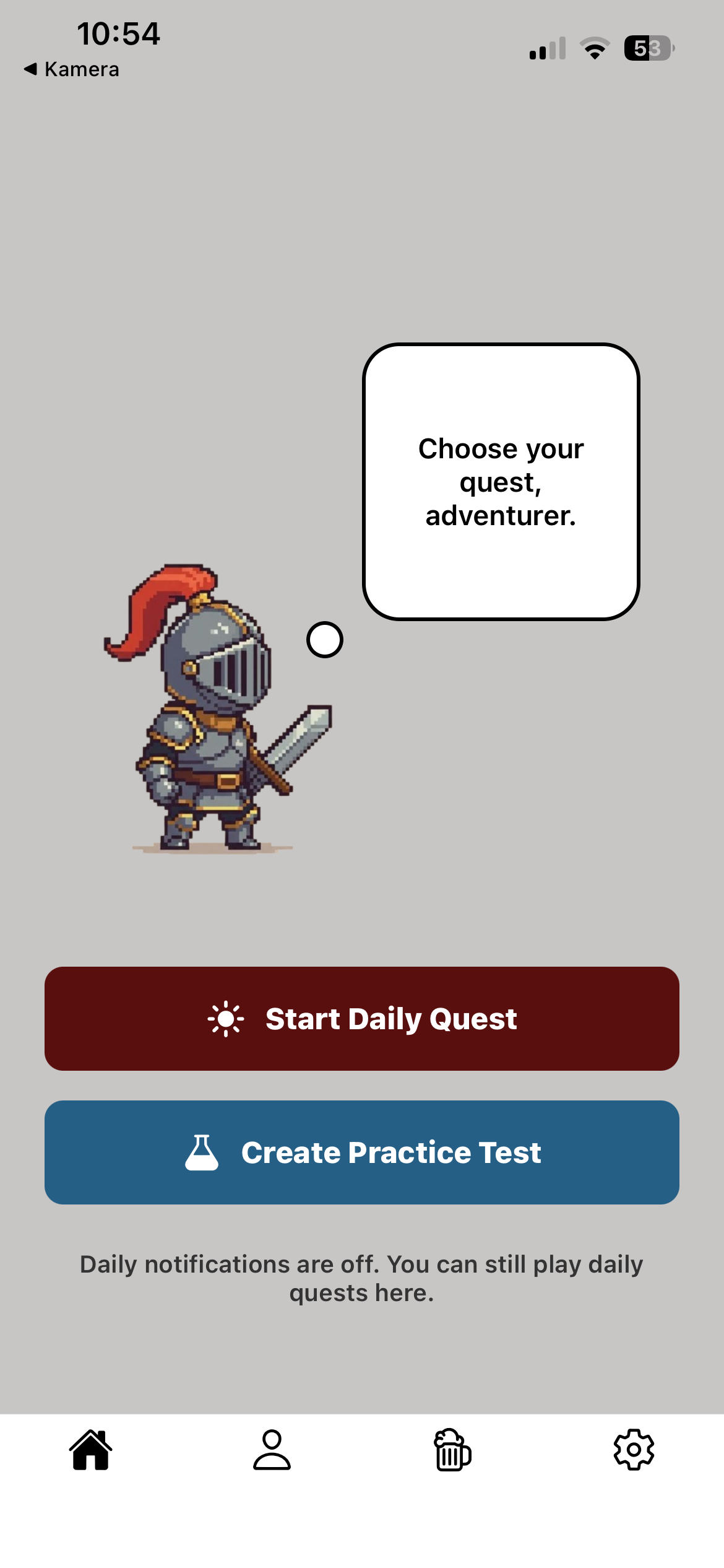 Quest project screen one
